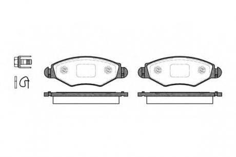 Гальмівні колодки перед. Peugeot 206/306 94- P7433.20 WOKING P743320 (фото 1)