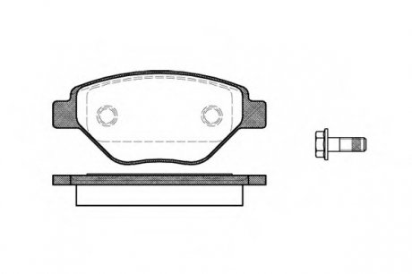 Комплект тормозных колодок, дисковый тормоз P8773.00 WOKING P877300 (фото 1)