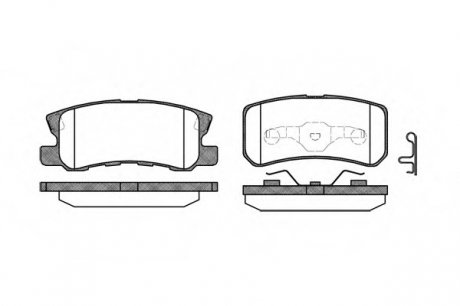 Комплект тормозных колодок, дисковый тормоз P9033.02 WOKING P903302 (фото 1)