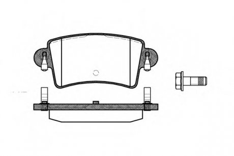 Комплект тормозных колодок, дисковый тормоз P9333.00 WOKING P933300 (фото 1)
