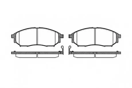 Гальмівні колодки пер. QX50/Q70/Q60/Navara/Qashqai/Murano/Pathfinder/Koleos 01- P9523.14 WOKING P952314