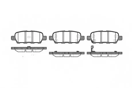 Гальмівні колодки зад. Qashqai/X-Trail 07- (38x105,5x14,3) P9763.01 WOKING P976301