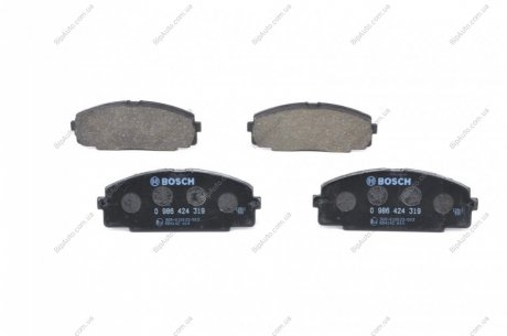 Комплект тормозных колодок, дисковый тормоз BOSCH 0986424319 (фото 1)
