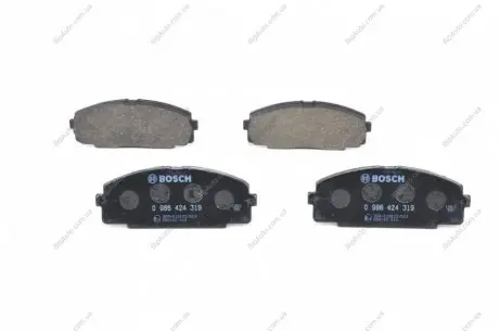 Комплект гальмівних колодок, дискове гальмо BOSCH 0986424319
