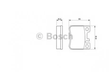 Комплект тормозных колодок, дисковый тормоз BOSCH 0986424358