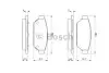 Комплект гальмівних колодок, дискове гальмо BOSCH 0986424464