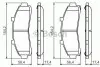 Комплект тормозных колодок, дисковый тормоз BOSCH 0986424656
