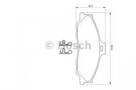 Комплект тормозных колодок, дисковый тормоз BOSCH 0986424720