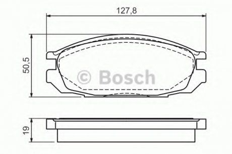 Комплект тормозных колодок, дисковый тормоз BOSCH 0986461133 (фото 1)