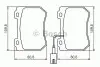 Комплект гальмівних колодок, дискове гальмо BOSCH 0986494402 (фото 8)