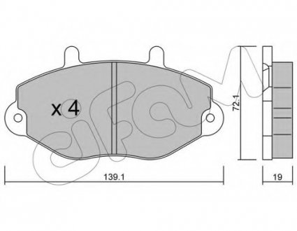 Комплект тормозных колодок, дисковый тормоз CIFAM 8221950
