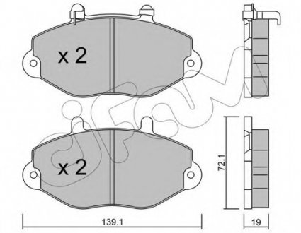 Комплект тормозных колодок, дисковый тормоз CIFAM 8221951