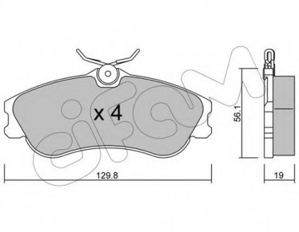 Комплект тормозных колодок, дисковый тормоз CIFAM 8222171 (фото 1)