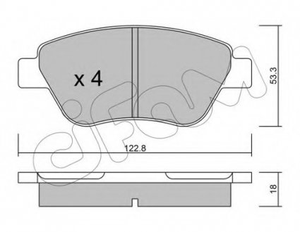 Комплект тормозных колодок, дисковый тормоз CIFAM 8223211 (фото 1)