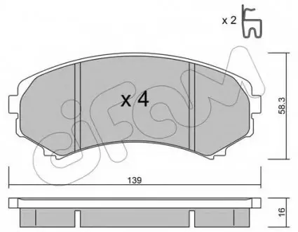 Гальмівні колодки перед. Mitsubishi Grandis 04-11/Pajero 90- (sumitomo) 822-399-0 CIFAM 8223990
