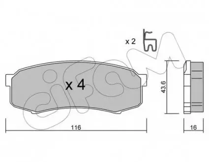 Гальмівні колодки зад. Toyota Land Cruiser 84- 822-432-0 CIFAM 8224320
