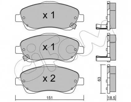 Гальмівні колодки перед. Toyota Avensis 00-08 (bosch) 822-450-0 CIFAM 8224500