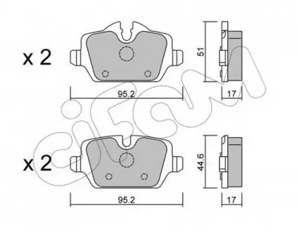 Гальмівні колодки зад. BMW 3(E90)/1(E81) 04-13 (TRW) 822-641-0 CIFAM 8226410