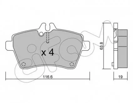 Колодки гальмівні пер. Yaris/W169/W245 04- 822-646-0 CIFAM 8226460