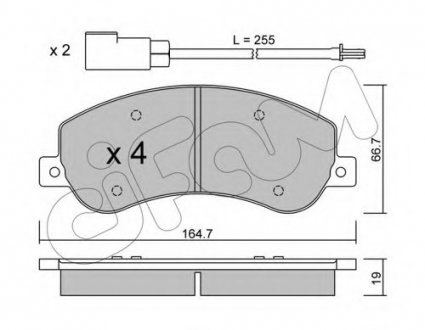 Комплект тормозных колодок, дисковый тормоз CIFAM 8226800 (фото 1)