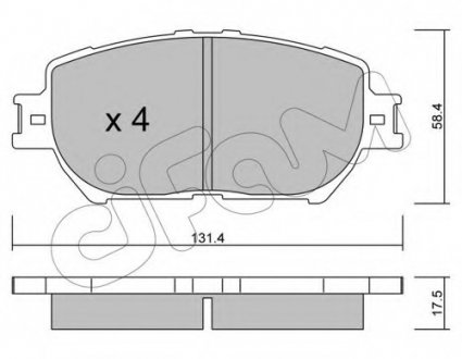 Комплект тормозных колодок, дисковый тормоз CIFAM 8227510