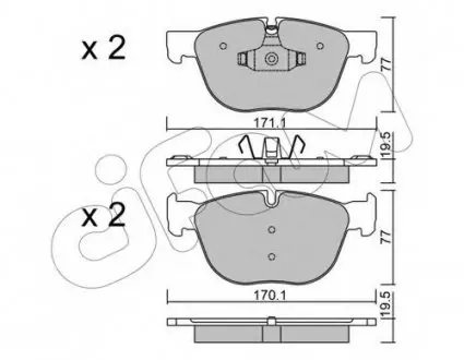 Гальмівні колодки перед. BMW X5/X6 07- (ATE) 822-770-0 CIFAM 8227700