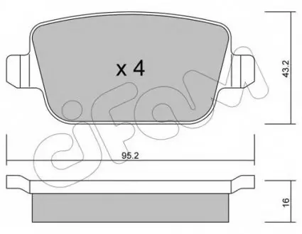 Гальмівні колодки зад. Kuga 08-/Mondeo 07- (TRW) 822-780-0 CIFAM 8227800