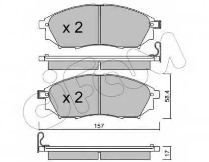 Гальмівні колодки пер. QX50/Q70/Q60/Navara/Qashqai/Murano/Pathfinder/Koleos 01- 822-819-0 CIFAM 8228190