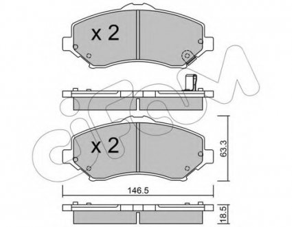 Комплект тормозных колодок, дисковый тормоз CIFAM 8228621 (фото 1)