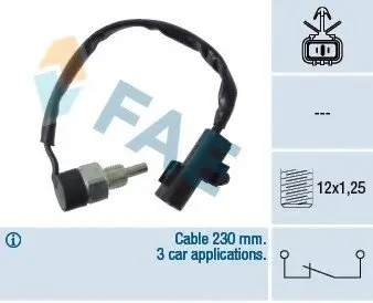 Вимикач, фара заднього ходу FAE 41248