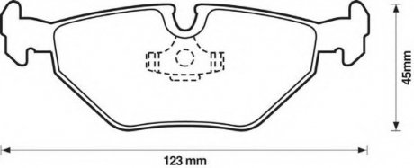 Комплект тормозных колодок, дисковый тормоз Jurid 571960JC (фото 1)