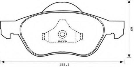 Комплект тормозных колодок, дисковый тормоз Jurid 573025JC (фото 1)