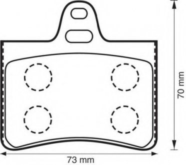 Комплект тормозных колодок, дисковый тормоз Jurid 573028JC