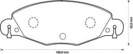 Комплект тормозных колодок, дисковый тормоз Jurid 573029JC (фото 1)