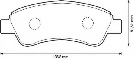 Комплект тормозных колодок, дисковый тормоз Jurid 573030JC (фото 1)
