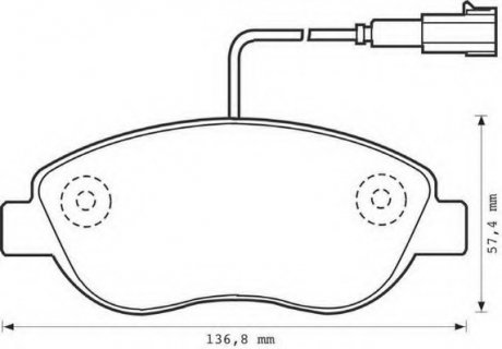 Комплект тормозных колодок, дисковый тормоз Jurid 573075JC (фото 1)