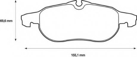 Комплект тормозных колодок, дисковый тормоз Jurid 573089JC (фото 1)