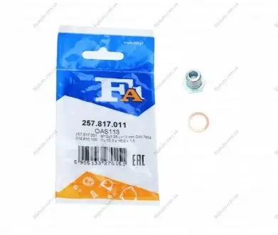 Пробка піддону + ущільнювач FA1 257.817.011 Fischer Automotive One (FA1) 257817011