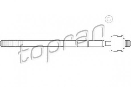 Осевой шарнир, рулевая тяга TOPRAN / HANS PRIES 301383 (фото 1)