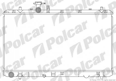 Радиаторы охлаждения 710x375x26 A/P пайка КПП=M AC=(+/-) SUZUKI FIAT (P) Polcar 743508-1
