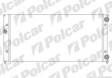 Радіатори охолодження 630x322x32 A/P хутро. КПП=M/A AC=(-) VOLKSWAGEN GOLF III / VENTO 91-97 1595ccm AE Polcar 953808B4