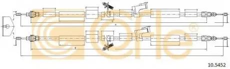 Трос ручного тормоза зад. Ford Kuga 08- 1940/1803+1850/1715 COFLE 105452