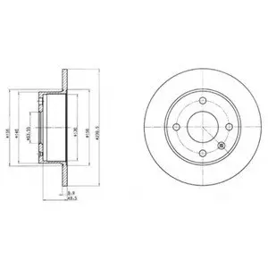 Тормозной диск Delphi BG2376