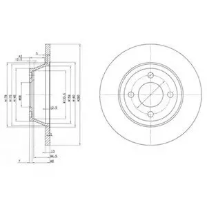 Тормозной диск Delphi BG2783
