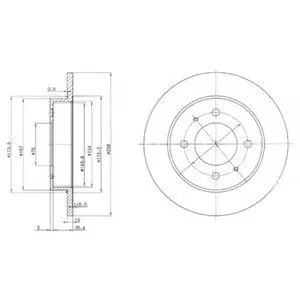 Тормозной диск Delphi BG3070