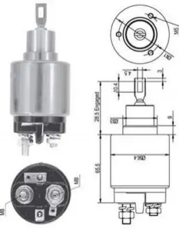 ЭЛЕКТРО реле втягивающее BOSCH MAGNETI MARELLI AME0126 (фото 1)