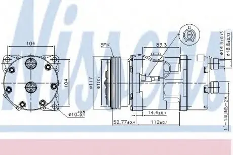 Компрессор, кондиционер NISSENS 89123