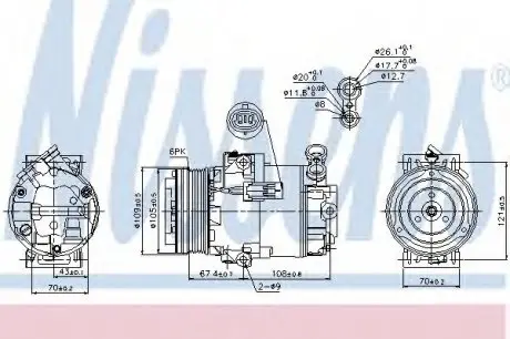 Компрессор, кондиционер NISSENS 89222