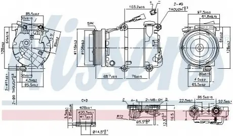 Компрессор, кондиционер NISSENS 89234