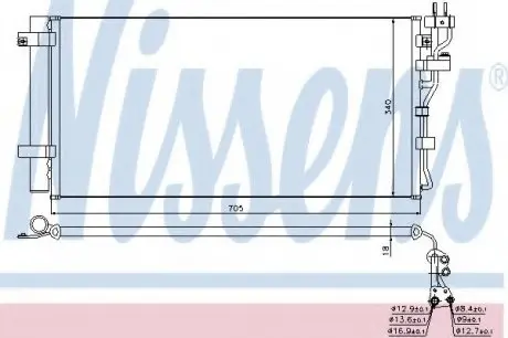 Конденсатор, кондиционер NISSENS 940260